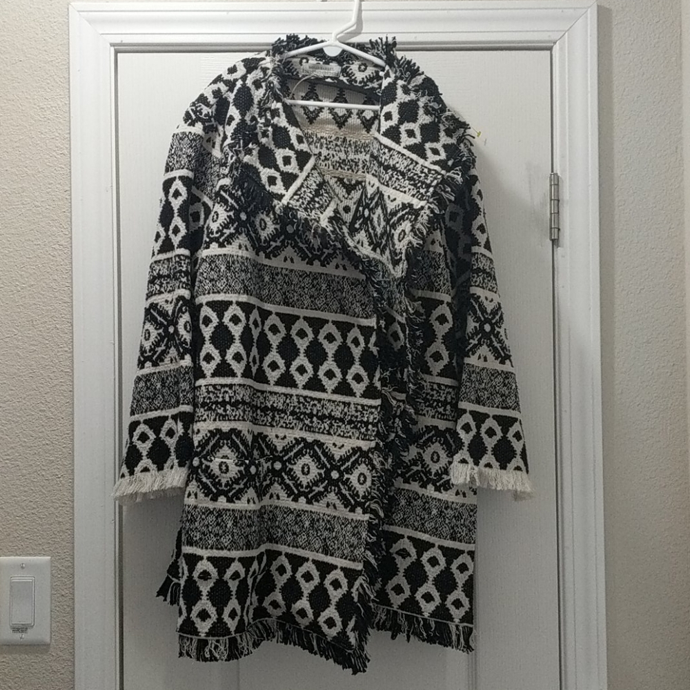 World Market Aztec Wrap Sweater